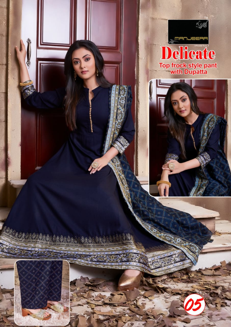 Manjeera Delicate Festive Wear Wholesale Readymade Salwar Suits